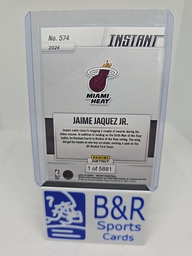 2023-24 Panini Instant - All-Rookie First Team Jaime Jaquez Jr. #574 /5881 (RC) - Picture 2 of 2