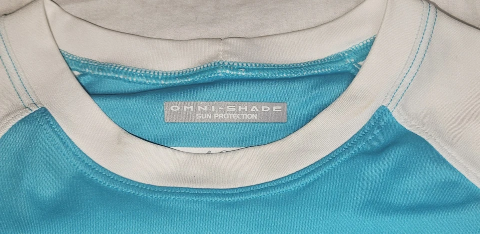 Camisa de protección solar Columbia PFG para mujer talla S verde/blanco pesca omni-sombra Foto 2 de 3