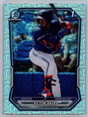 Victor Arias 1st Mojo Refractor 2026 Bowman #BCP-29 Blue Jays