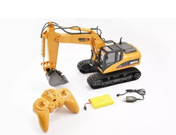 HUINA 1535 RC Digger Excavator 1/14 Metal 2.4G Remote Lights Sound 15 Channel - Image 2 of 4