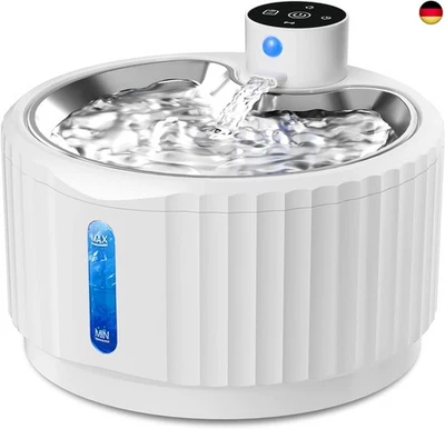 TOPPLEE Katzenbrunnen, 2.8L Trinkbrunnen für Katze Kabellos, 4000mAh katzentrinkbrunnen