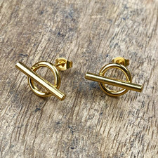 NOX Berlin Ohrstecker goldfarben 316L Edelsta...