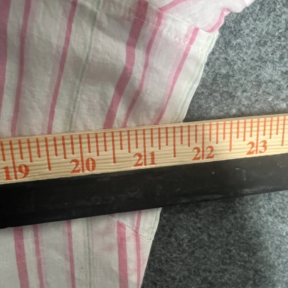 Camisa De Colección Y2K Rosa Transparente Abotonada Encaje Borde Bolsillos 100% Algodón Playa Costera Foto 4 de 4