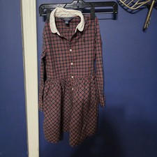 Polo Ralph Lauren Girls Plaid Shirt Dress Size 6 Preppy Holiday