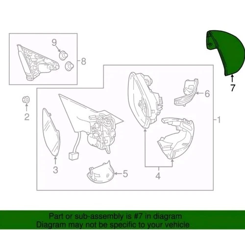 **Genuine Honda Mirror Cover 76201-TVA-A31ZE**