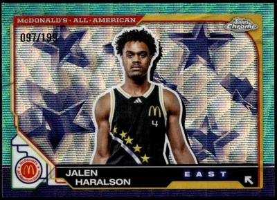 2025 Topps Chrome McDonald's All American #42 Jalen Haralson Aqua Wave #/199
