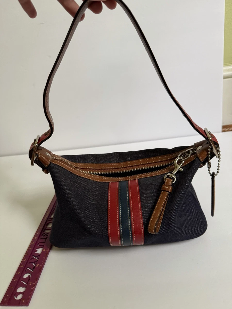 Coach Striped Denim Exterior Bags & Handbags for Women for sale | eBay