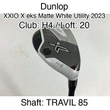 Dunlop XXIO X eks Matte White Utility 2023 H4 Hybrid  20 TRAVIL 85 Regular Right