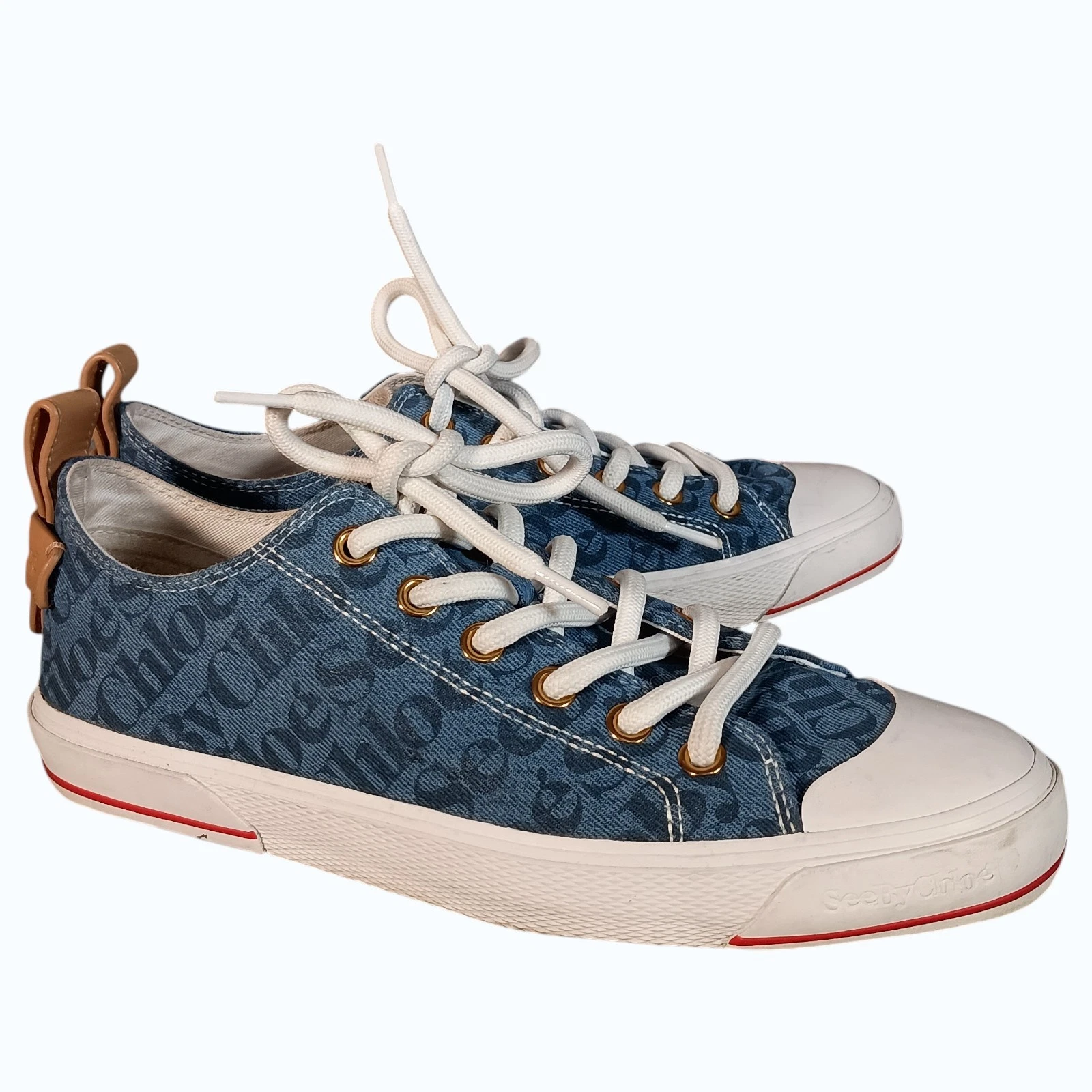 Chloe — See By Chloé Sneakers 11.5 Womens Blue Chloe Aryana Textile Trainers Comfort 115