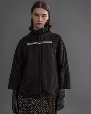 Atsuro Tayama Black Cropped Duffle Batwing Jacket Japanese Designer RRP $750 AUD