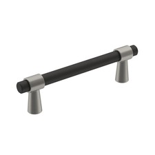  Cabinet Pull  Matte Black/Satin Nickel  3-3/4 inch 96 mm Center-to-Center...