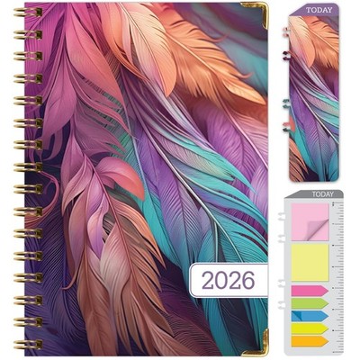 2026 Planner: 14-Month Daily, Weekly, Monthly Agenda with Bookmark & Sticky