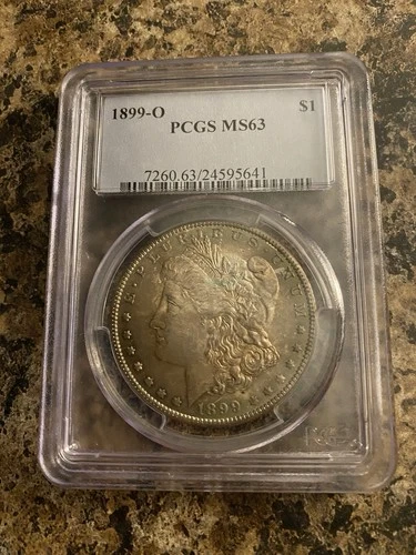 1899 0 $1 Morgan Dollar PCGS MS63 Toned
