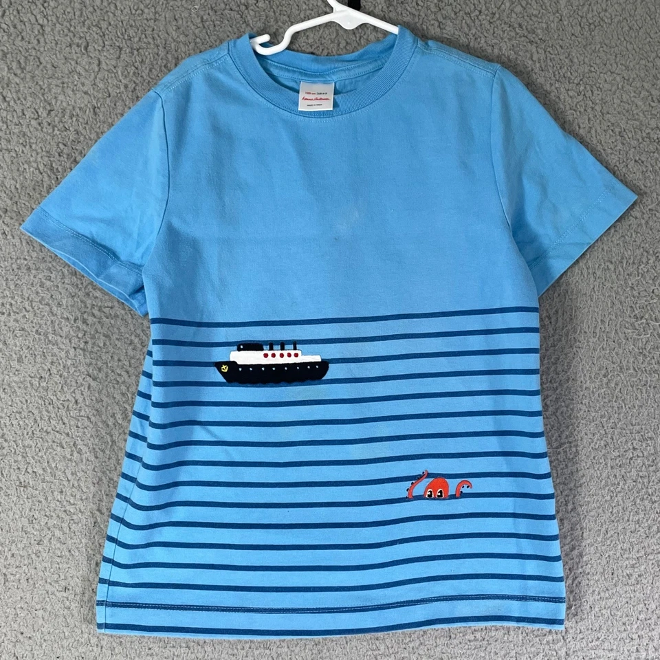 Hanna Andersson Boys Graphic T Shirts Lot Size US 6-7 Construction Space Ship - Image 2 of 4