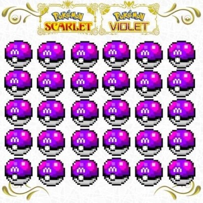 Pokemon Scarlet Violet - 30x Master Ball  100% Catch Rate