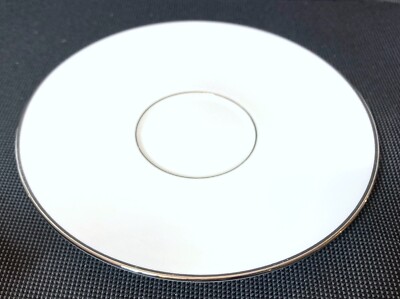WEDGWOOD JASPER CONRAN TEA SAUCER PLATINUM PLATED WHITE FINE BONE CHINA 7'' NEW