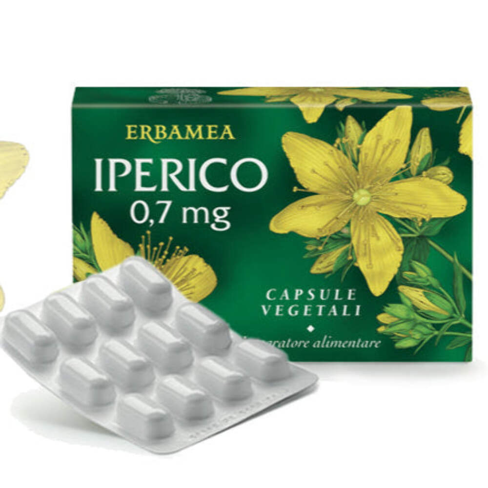 Erbamea Iperico Integratore Alimentare Relax E Stress 36 Capsule Vegetali - Immagine 2