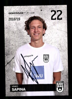 Vinko Sapina autograph card SSV Ulm 1846 2018-19 original signed