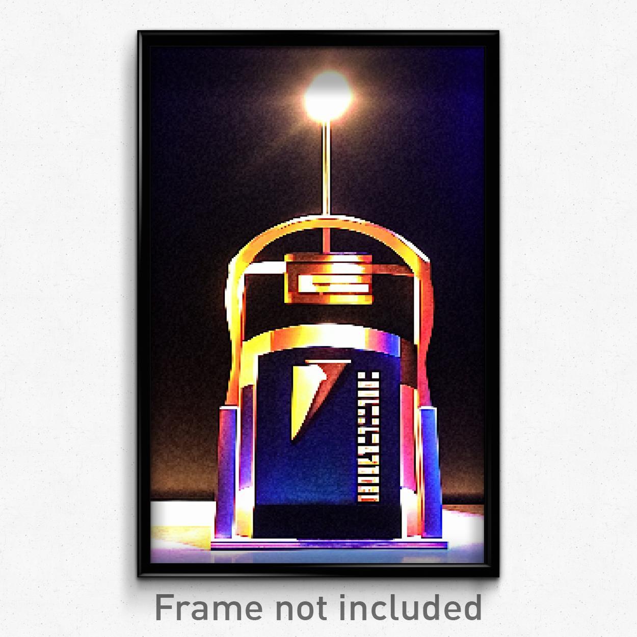 8 Bit Dark Movie Awards Pixel Art Psychedelic Trippy Poster