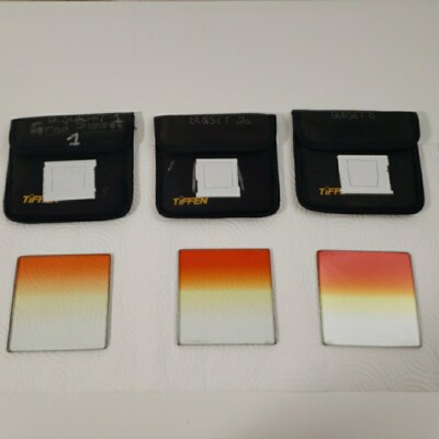 Tiffen 4'' X 4'' Sunset Soft Grad Filters # 1 #2 #3 4x4