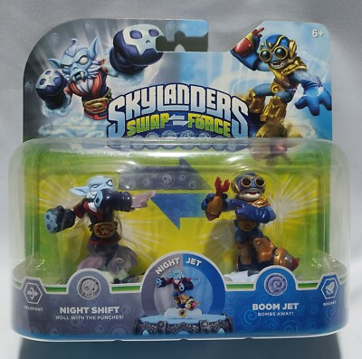 Skylanders Swap Force Double Character Pack: Night Shift / Boom Jet NEW