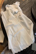 Vintage Girls Newborn Layette 4 Piece Smocked Christening Gown Hat Slip Booties