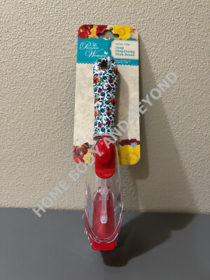 THE PIONEER WOMAN Heritage Floral Soap Dispensing Dispenser Dish Brush