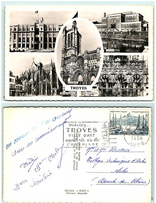 S02-0046, MULTIPLE VIEWS, TROYES, FRANCE, REAL PHOTO POSTCARD.