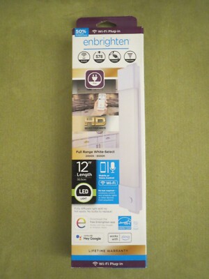 Jasco Enbrighten 12'' Wi-Fi Linkable Smart Plug-In LED Color Under Cabinet Light