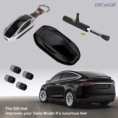 Tesla Model X Aluminum Key Fob Covertire Valve Capcar Air Freshener Gift Pack Ebay