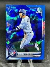 2022 Bowman Chrome Sapphire #74 George Springer Toronto Blue Jays
