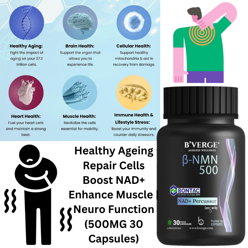 NAD+ NMN Supplements Enhance Muscle Anti Aging Energy Focus Booster 30 Capsule
