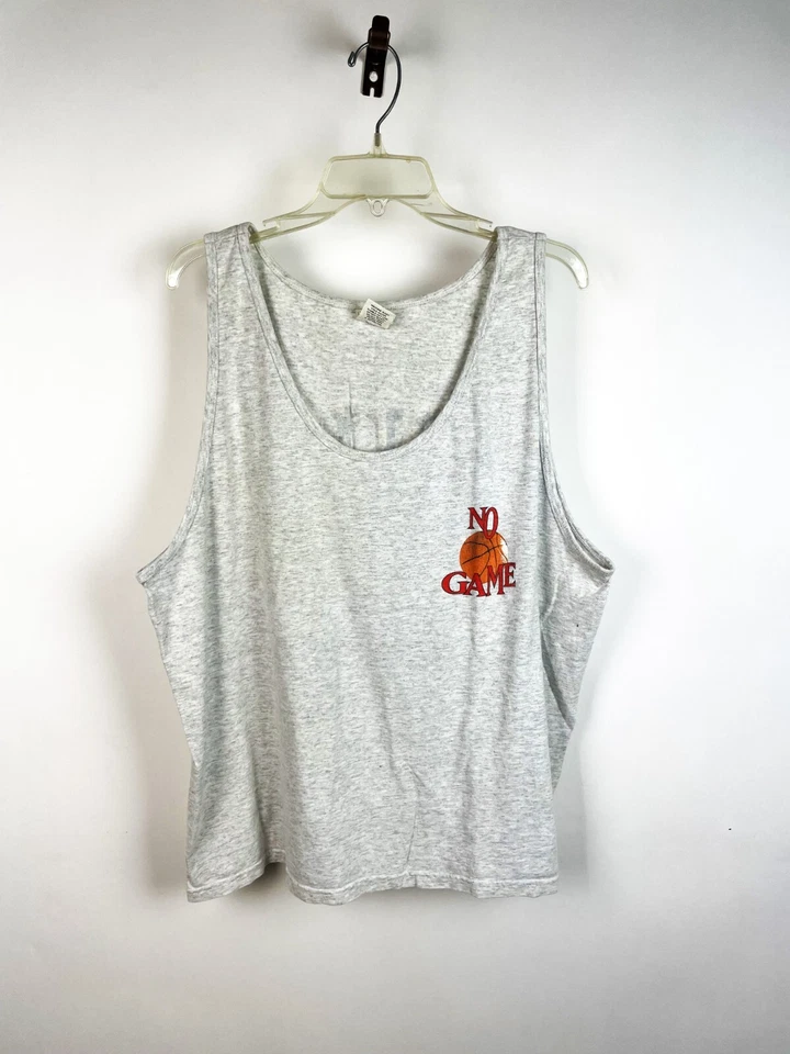 Vintage 90s Bugle Boy Basketball YOU GOT NO GAME Tank Top Shirt XL 1995 USA - Image 2 of 4