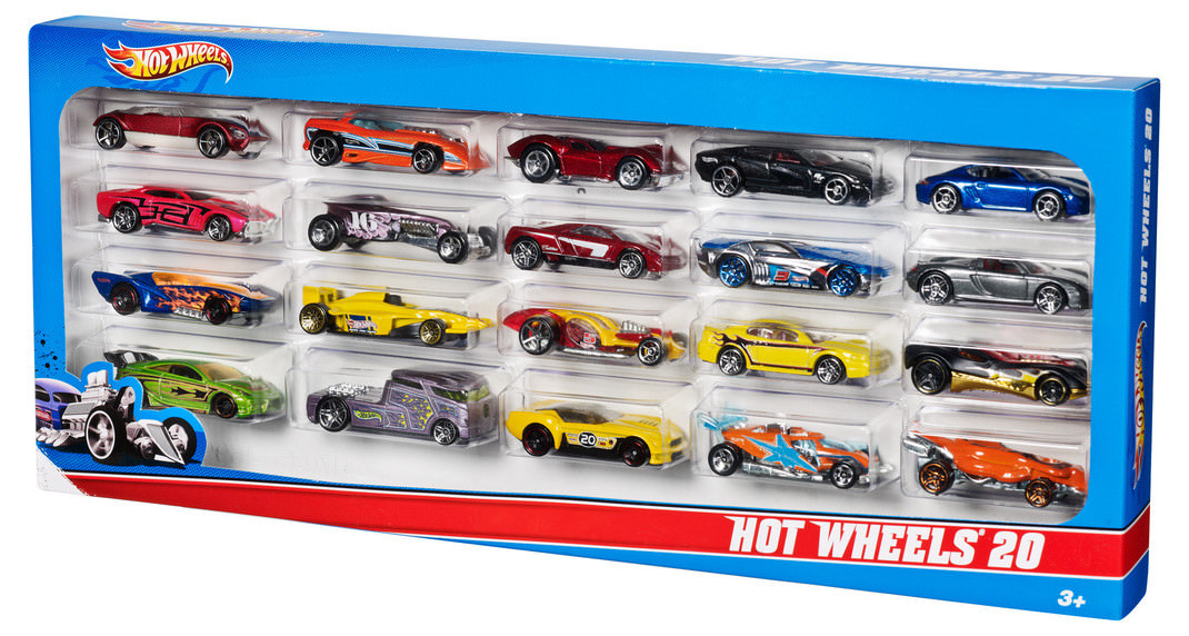 Hot Wheels 20 Toy 1:64 Scale Car Pack H7045 Vehicle Contents Vary 