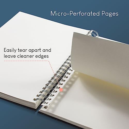 A4 Sketchbook, Hardcover Sketch Book with 200GSM Thick Paper Spiral Bound Sketch - Picture 5 of 10