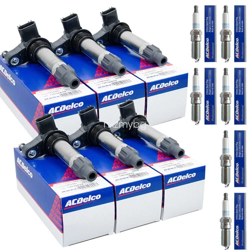 6X 12632479 Ignition Coils ACDelco D515C & 41-109 Spark Plugs For GMC Chevrolet - Picture 3 of 5