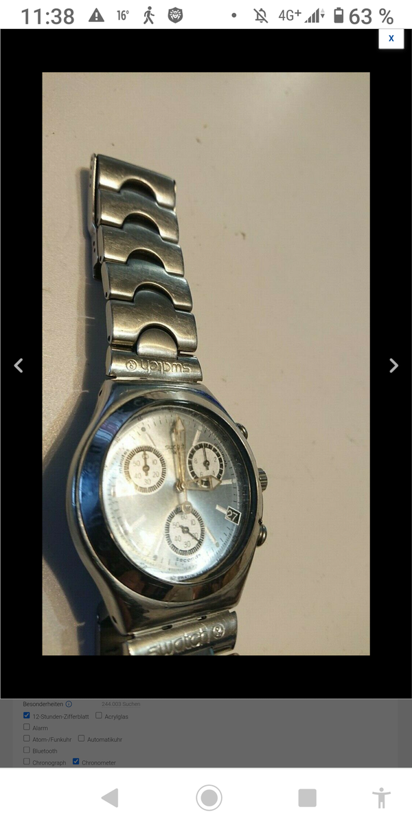 ビンテージ Swatch クロノグラフ 「Wheeling」 Swatch Irony Wheeling Men's Watch YCS408G | eBay