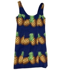 J Crew fruit pineapple pencil dress size 00 farm Rio vibes