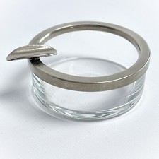 Art Deco Ashtray Silver Plated Beautiful Smoking Utensil Table Ashtray, 1940s