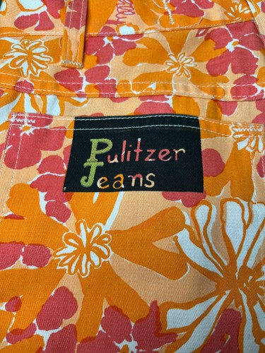 Vintage Lilly Pulitzer Men's Stuff Orange Floral Print Pants - Picture 6 of 8