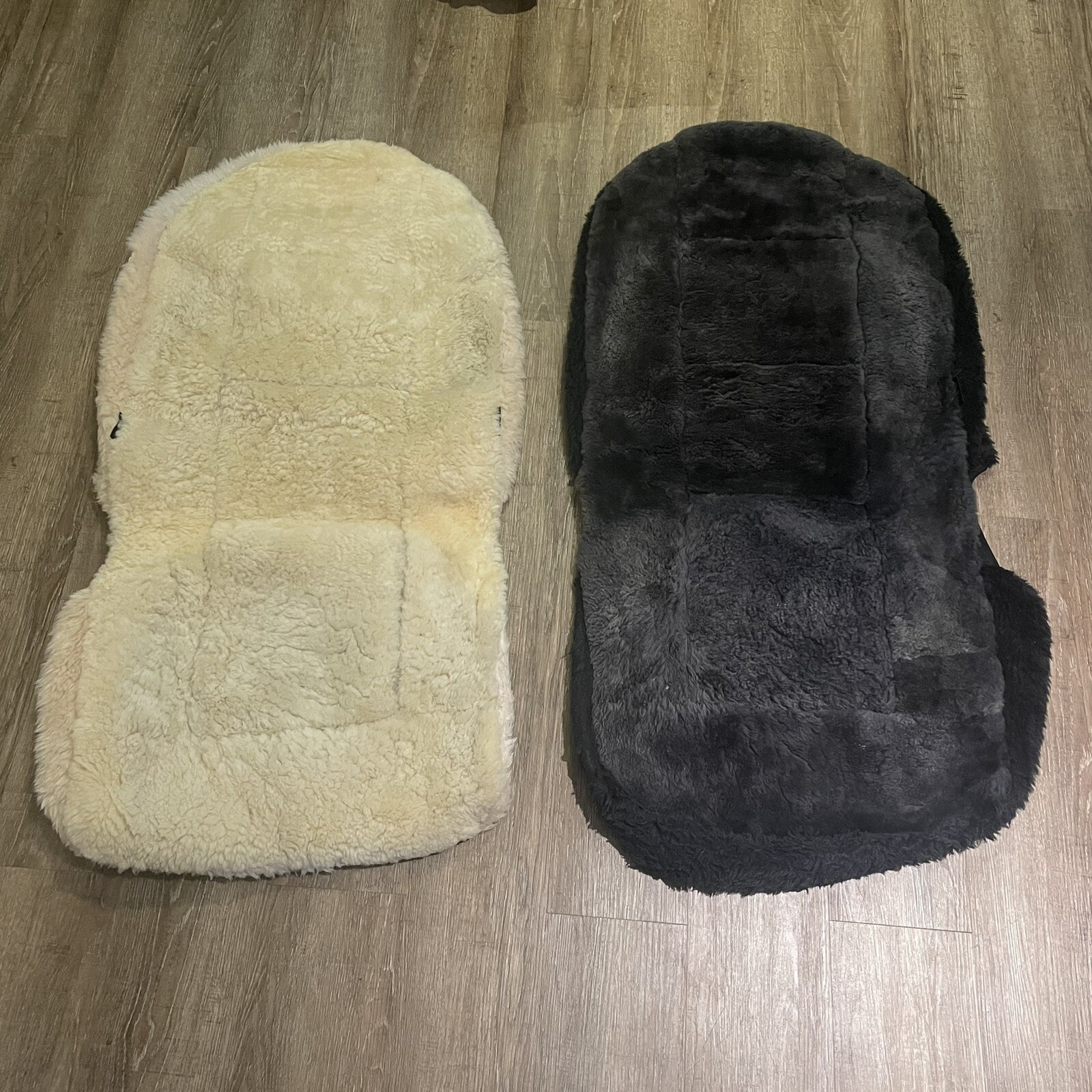 Eurow Authentic Sheepskin Car Seat Covers Set Of 2 Beige Grey Preowned