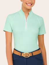 R.J. Classics Lucy Short Sleeve Ladies Shirt - Green Coastal Palm