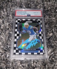 Keenan Allen Signed 2021 Panini Prizm Black & White Checkered SSP #166 PSA Auto