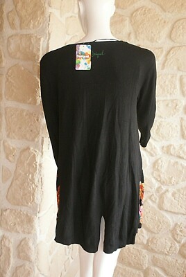 Tunique Noire Desigual En Viscose - Taille XL - Neuf Avec Étiquette (Étiquetée 99,95€)