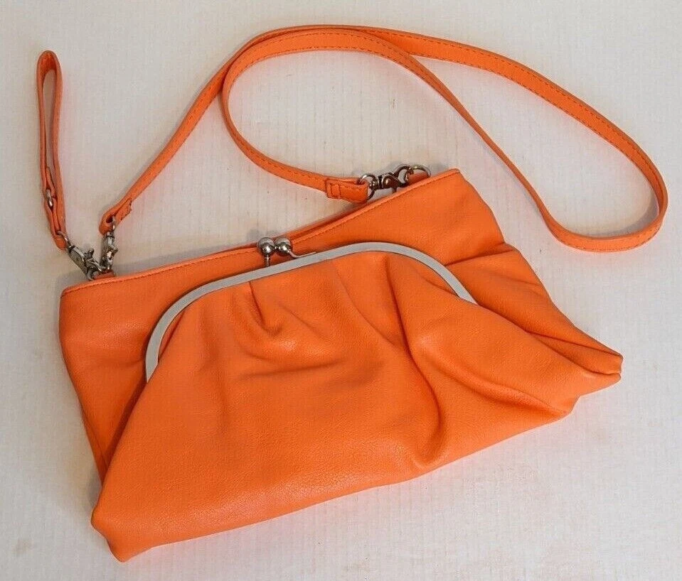 German Fuentes Too Chic Leather Bag In Burnt Orange | Red Dress