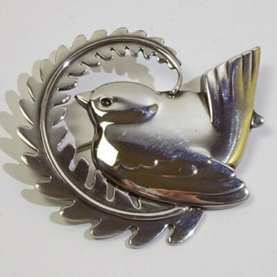 Georg Jensen Brooch 309 Bird Motif | eBay