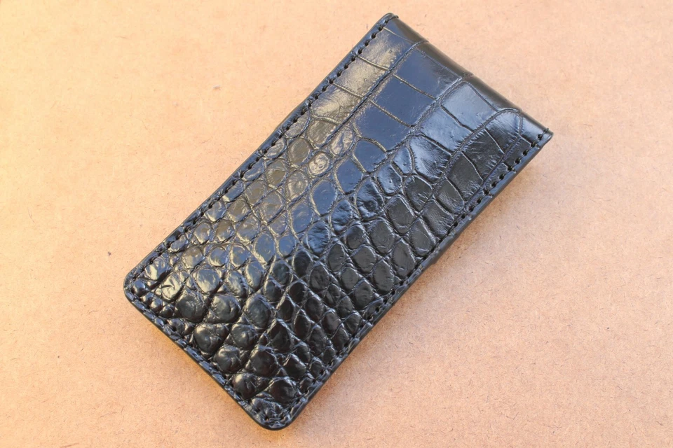 Bolsa de reloj hecha a mano bolsa de cuero genuino CROC estuche de almacenamiento de viaje Foto 3 de 4