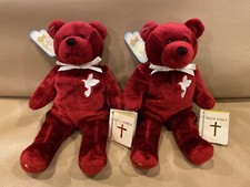 Holy Bears 2001 TWINS Confirmation Bear GRACE Plush Beanbag Embroidered DOVE 8