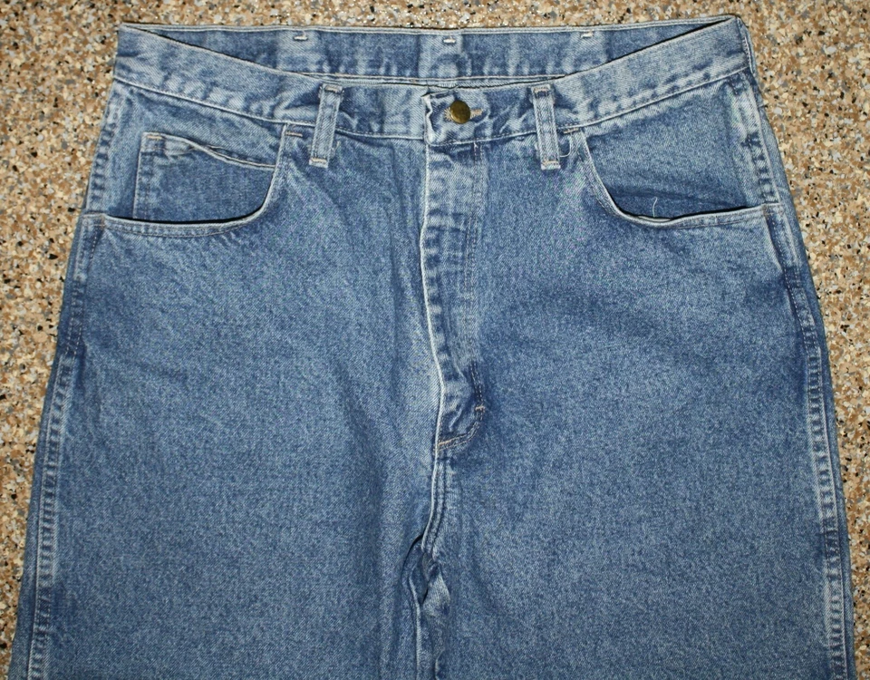 BULWARK FR SHORT MENS WORK JEANS 35W x 27L Hemmed FLAME RESISTANT ARC 20.7 BLUE - Image 3 of 4