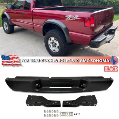 New Black Rear Bumper Assembly For 1998-2004 Chevrolet S10 GMC Sonoma FLEETSIDE